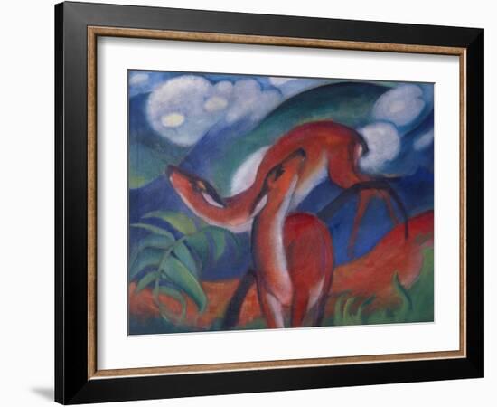 Die Roten Rehe Ii, 1912-Franz Marc-Framed Giclee Print