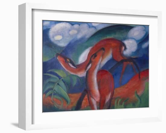 Die Roten Rehe Ii, 1912-Franz Marc-Framed Giclee Print