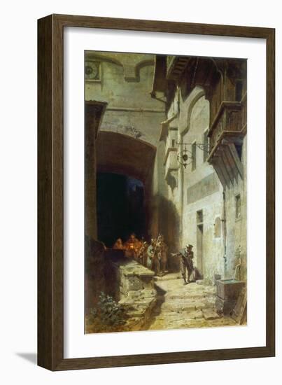 Die Scharwache-Carl Spitzweg-Framed Giclee Print