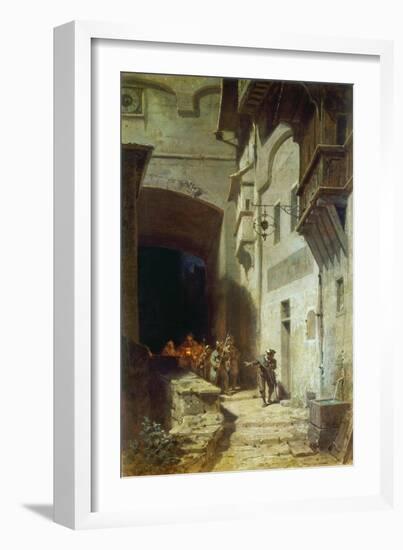 Die Scharwache-Carl Spitzweg-Framed Giclee Print