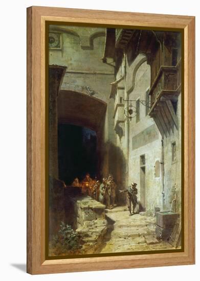 Die Scharwache-Carl Spitzweg-Framed Premier Image Canvas