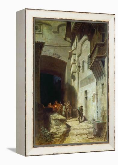 Die Scharwache-Carl Spitzweg-Framed Premier Image Canvas