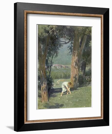 "Die Sternthaler," The Child Gathers up the Star Money Fallen from the Sky-Paul Hey-Framed Photographic Print