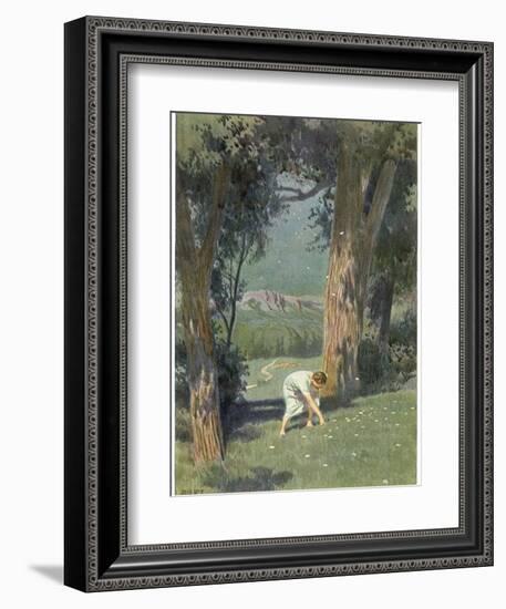 "Die Sternthaler," The Child Gathers up the Star Money Fallen from the Sky-Paul Hey-Framed Photographic Print