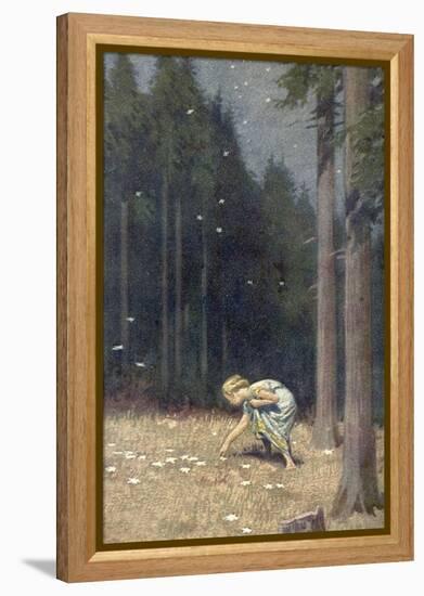 "Die Sternthaler," The Child Gathers up the Star Money-Paul Hey-Framed Premier Image Canvas
