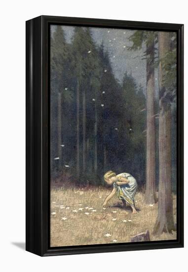 "Die Sternthaler," The Child Gathers up the Star Money-Paul Hey-Framed Premier Image Canvas