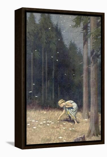 "Die Sternthaler," The Child Gathers up the Star Money-Paul Hey-Framed Premier Image Canvas