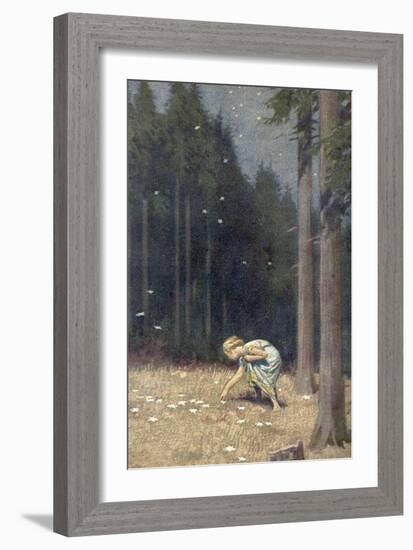 "Die Sternthaler," The Child Gathers up the Star Money-Paul Hey-Framed Premium Photographic Print