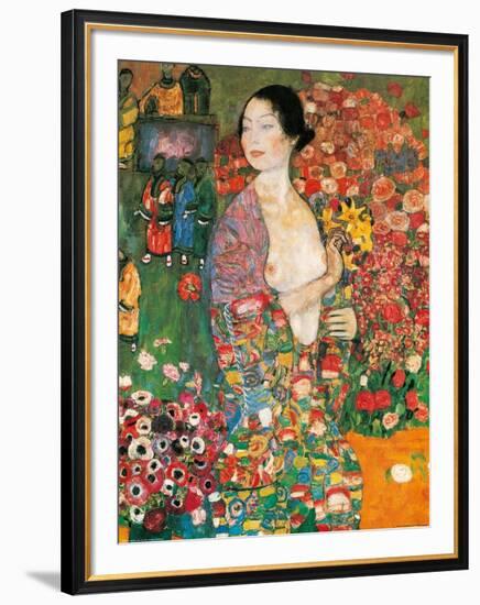 Die Tanzerin-Gustav Klimt-Framed Art Print