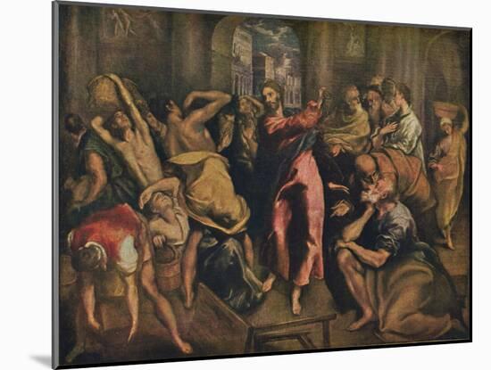 'Die Tempelreinigung', (Christ Cleansing the Temple), c1570, (1938)-El Greco-Mounted Giclee Print
