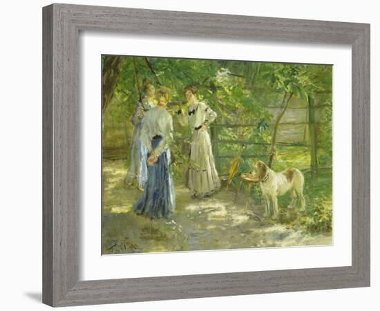 Die Töchter im Garten. 1906-Fritz von Uhde-Framed Giclee Print