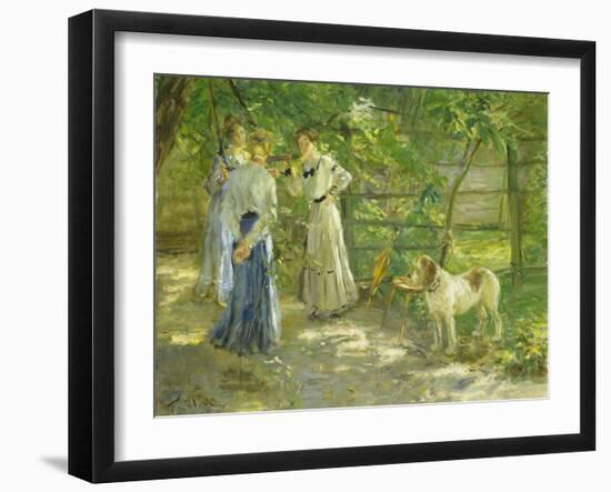 Die Töchter im Garten. 1906-Fritz von Uhde-Framed Giclee Print