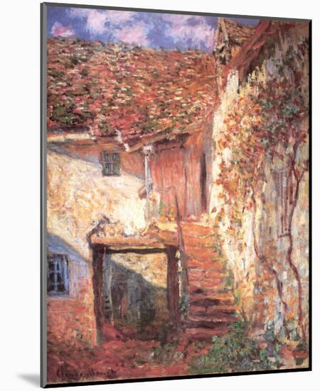 Die Treppe-Claude Monet-Mounted Art Print