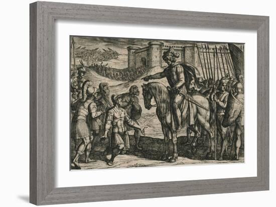 Die vanit Oudt legher door hongher ende noodt gheuen hen op, ende bidden lyfs ghenade..., 1612-Antonio Tempesta-Framed Giclee Print