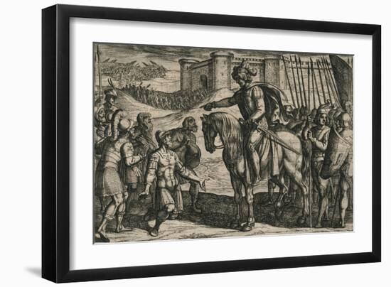 Die vanit Oudt legher door hongher ende noodt gheuen hen op, ende bidden lyfs ghenade..., 1612-Antonio Tempesta-Framed Giclee Print