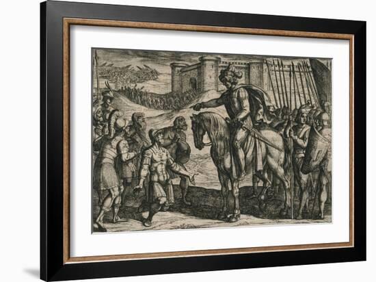 Die vanit Oudt legher door hongher ende noodt gheuen hen op, ende bidden lyfs ghenade..., 1612-Antonio Tempesta-Framed Giclee Print