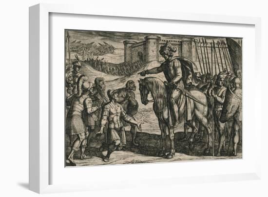 Die vanit Oudt legher door hongher ende noodt gheuen hen op, ende bidden lyfs ghenade..., 1612-Antonio Tempesta-Framed Giclee Print