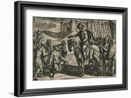 Die vanit Oudt legher door hongher ende noodt gheuen hen op, ende bidden lyfs ghenade..., 1612-Antonio Tempesta-Framed Giclee Print