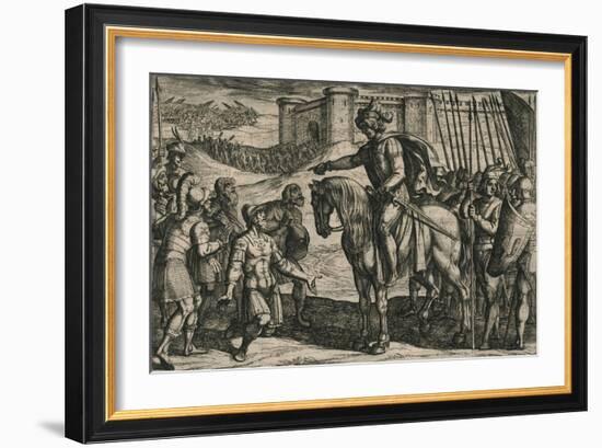 Die vanit Oudt legher door hongher ende noodt gheuen hen op, ende bidden lyfs ghenade..., 1612-Antonio Tempesta-Framed Giclee Print