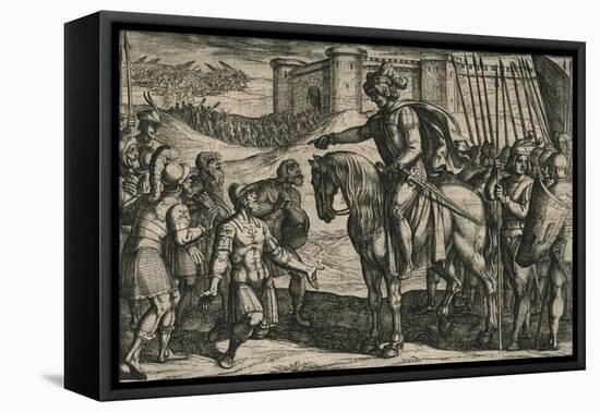 Die vanit Oudt legher door hongher ende noodt gheuen hen op, ende bidden lyfs ghenade..., 1612-Antonio Tempesta-Framed Premier Image Canvas