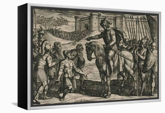 Die vanit Oudt legher door hongher ende noodt gheuen hen op, ende bidden lyfs ghenade..., 1612-Antonio Tempesta-Framed Premier Image Canvas