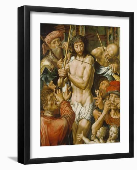 Die Verspottung Christi, 1544-Jan Sanders van Hemessen-Framed Giclee Print