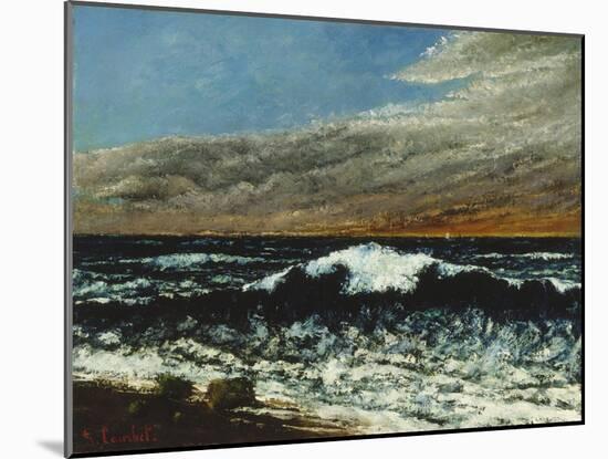 Die Woge (La vague). 1870-Gustave Courbet-Mounted Giclee Print