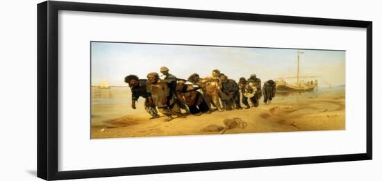 Die Wolgatreidler, 1870/73-Ilya Efimovich Repin-Framed Giclee Print