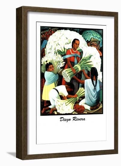 Diego Rivera (Vendedores de Flores)-Diego Rivera-Framed Art Print