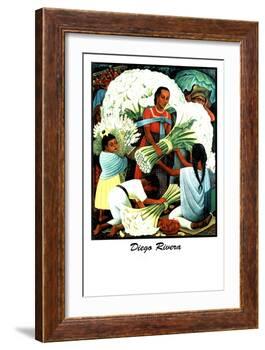 Diego Rivera (Vendedores de Flores)-Diego Rivera-Framed Art Print