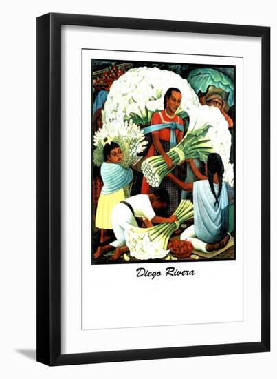 Diego Rivera (Vendedores de Flores)-Diego Rivera-Framed Art Print