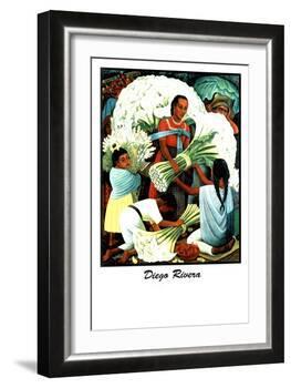 Diego Rivera (Vendedores de Flores)-Diego Rivera-Framed Art Print