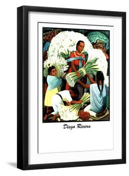Diego Rivera (Vendedores de Flores)-Diego Rivera-Framed Art Print