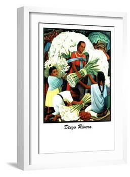 Diego Rivera (Vendedores de Flores)-Diego Rivera-Framed Art Print