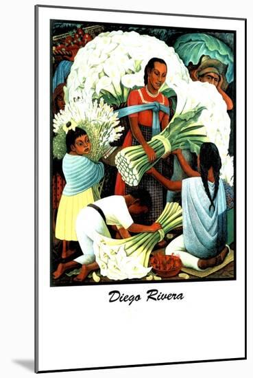 Diego Rivera (Vendedores de Flores)-Diego Rivera-Mounted Art Print