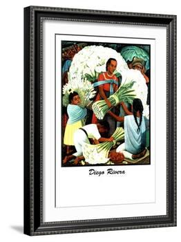 Diego Rivera (Vendedores de Flores)-Diego Rivera-Framed Art Print