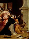 Saint Thomas Aquinas Comforted by Angels-Diego Velazquez-Giclee Print