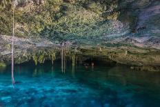 Panorama, Snorkeling Cenote Cavern at Tulum. Cancun. Traveling through Mexico.-diegocardini-Photographic Print