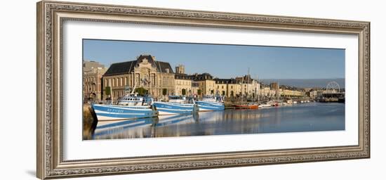 Dieppe harbour waterfront fishing port, Dieppe, Seine-Maritime, Normandy, France-Charles Bowman-Framed Photographic Print