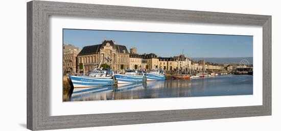 Dieppe harbour waterfront fishing port, Dieppe, Seine-Maritime, Normandy, France-Charles Bowman-Framed Photographic Print