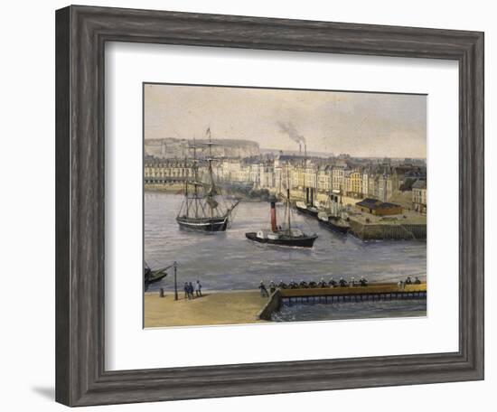 Dieppe Port, 1860, France, 19th Century, Detail-null-Framed Giclee Print