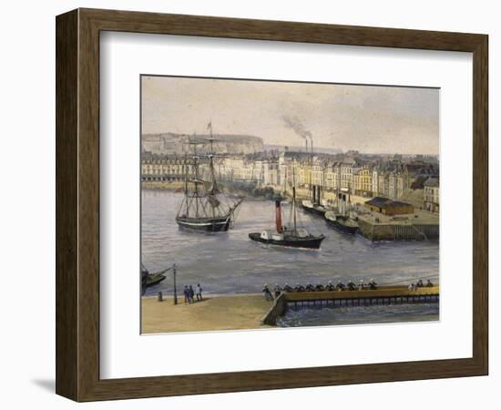 Dieppe Port, 1860, France, 19th Century, Detail-null-Framed Giclee Print