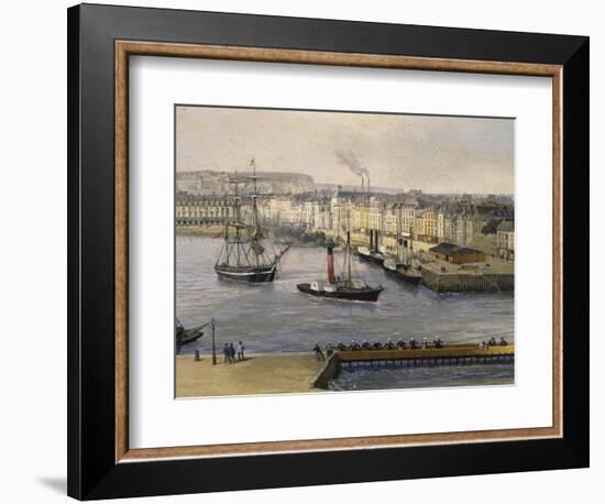 Dieppe Port, 1860, France, 19th Century, Detail-null-Framed Giclee Print