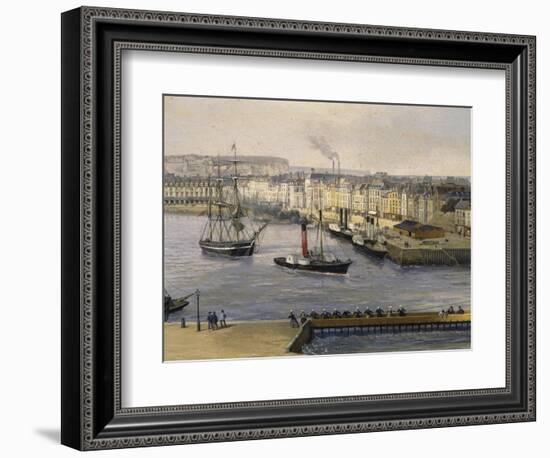 Dieppe Port, 1860, France, 19th Century, Detail-null-Framed Giclee Print