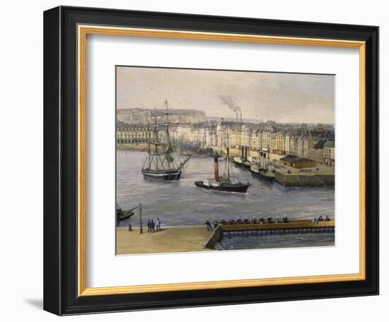 Dieppe Port, 1860, France, 19th Century, Detail-null-Framed Giclee Print