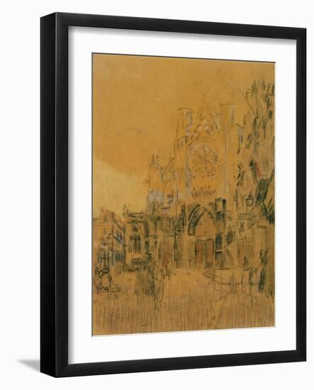 Dieppe, Study No. 2; Facade of St Jacques-Walter Richard Sickert-Framed Giclee Print