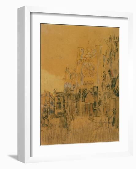 Dieppe, Study No. 2; Facade of St Jacques-Walter Richard Sickert-Framed Giclee Print