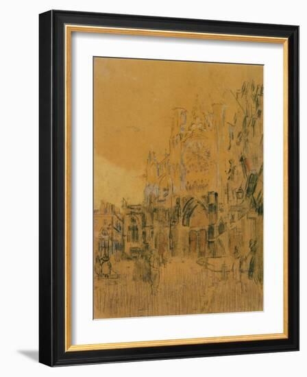 Dieppe, Study No. 2; Facade of St Jacques-Walter Richard Sickert-Framed Giclee Print