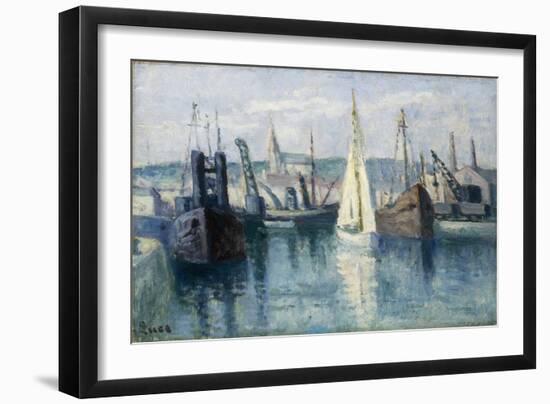 Dieppe, Un Bassin-Maximilien Luce-Framed Giclee Print