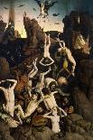 Hell, Detail of a Demon Hitting the Damned, circa 1450-Dieric Bouts-Framed Giclee Print